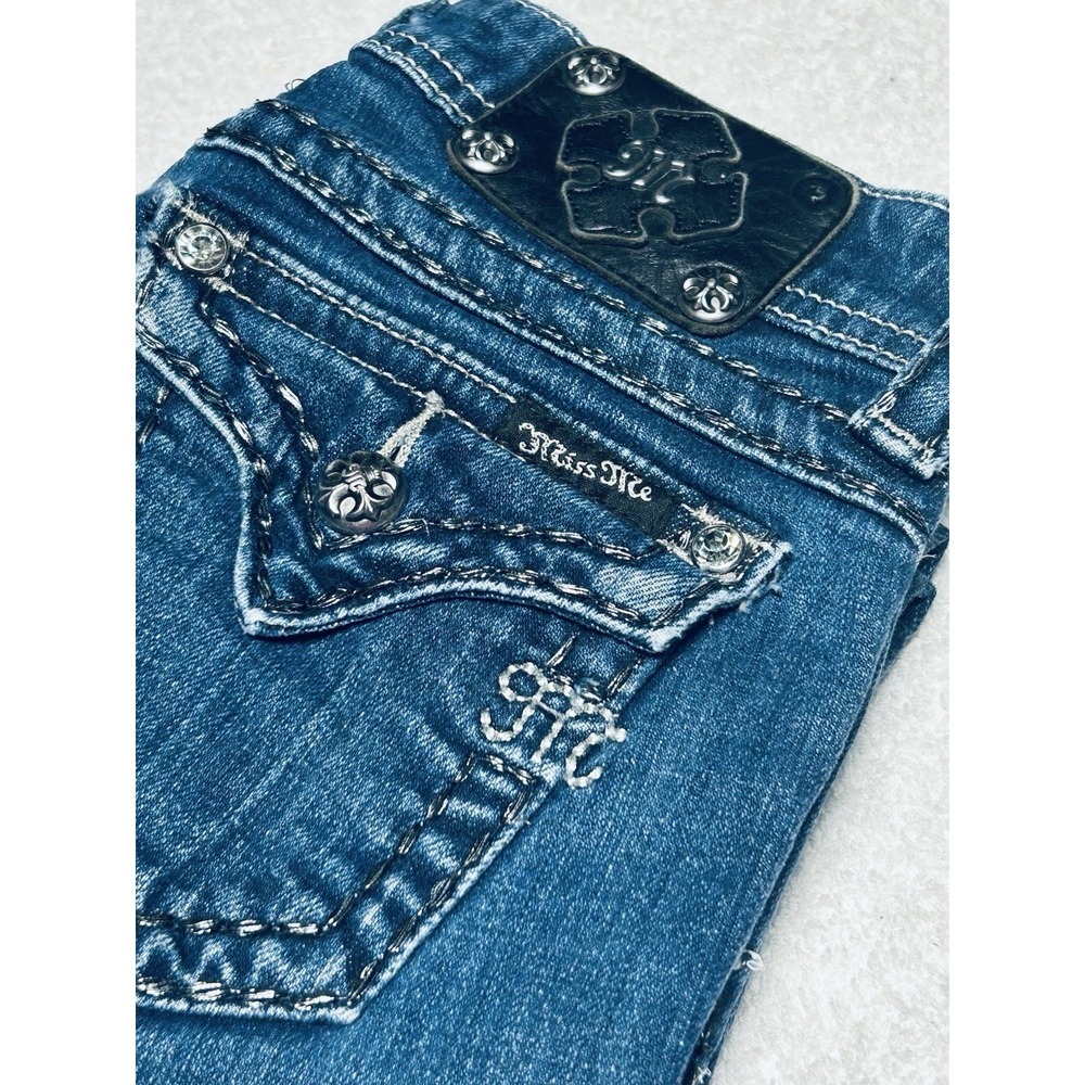 Miss Me Jeans‎ Womens 26 Blue Straight Stretch Low Rise  Style #Je5014S19X